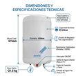 Termotanque Escorial ESC-55L EL 55 Litros Electrico Inferior